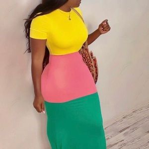 Multicolored Long Maxi Dress